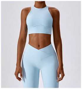 2024 personnalisé taille haute course ensemble d'entraînement femmes séchage rapide Gym Fitness soutien-gorge Shorts Slim Fit moulante Yoga tenues Plus XL Leggings - Product Image 6