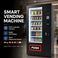 Máquina Expendedora de Snacks con Pago por Código QR, Pantalla Táctil, Dispensador de Bebidas y Papas Fritas, Gran Capacidad para Tiendas de Conveniencia, 24 Horas