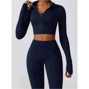 Ensemble de yoga actif uni, soutien-gorge de sport à bretelles, leggings doux sans couture, ensemble de yoga pour femmes, extensible dans les quatre sens, respectueux de l'environnement - Product Image 6