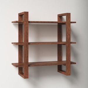 Dark Brown Mango and Acacia Wood Storage Organizer Display <b>Shelf</b> <b>Rack</b> Adjustable Wood Desktop Bookshelf - Product Image 5
