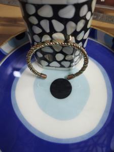 Antique Premium Quality Lightweight <b>Magnetic</b> Copper <b>Bracelet</b> Traditional Modern Sculpture Indian Handicraft Chain Pattern - Product Image 2