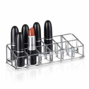 Elegante organizador de cosméticos acrílico, soporte de mesa pequeño, organiza cuidadosamente tus elementos esenciales de belleza, incluidos lápices labiales y esmalte de uñas - Product Image 4