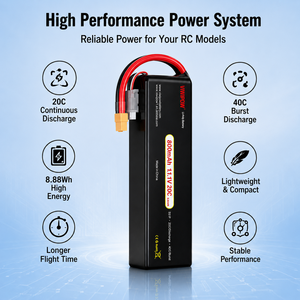 Batterie de drone LiPo 3S 11.1V 20C 800mAh de haute qualité, pack de batterie Li-Po personnalisé pour drone FPV, batterie de drone légère - Product Image 4