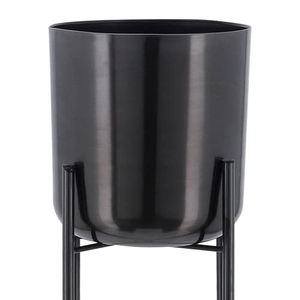 Venta caliente Soporte de maceta de metal vintage Recién llegado Decoraciones de jardín interior Soporte de flores con acabado negro Fiestas de bodas en maceta - Product Image 6