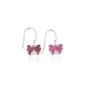 Boucles d'oreilles de style bohème plaquées argent sterling 925 de qualité supérieure, avec pierre précieuse sculptée en bio-tourmaline, cadeau tendance - Product Image 1