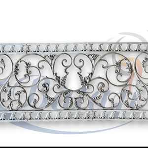 Barandilla de Hierro Fundido Decorativa Moderna y Duradera para Balcón, Color Gris Natural, Ajustable, Sin Marco, Garantía de 5 Años, Resistente, de Balaji Metals - Product Image 1