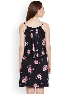 Robes mi-longues plissées en mousseline de soie à imprimé floral, col en V, sans manches, dos nu, style bohème, pour femme, collection automne 2026 - Product Image 2
