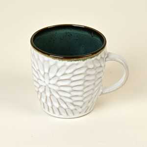 Juego de 2 Tazas de Té de Cerámica Suave Color Blanco Hueso, Diseño Minimalista, para Regalos - Product Image 1