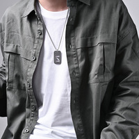À la mode creux lettre initiale nom collier argent acier inoxydable 26 Alphabet pendentif collier pour hommes femmes bijoux