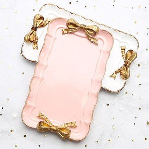 Bandeja de servicio de lazo de aluminio moderna para el hogar, dormitorio, habitación de invitados, sala de estar, mesa de comedor, restaurante, Bar para vajilla, servicio de comida - Product Image 4