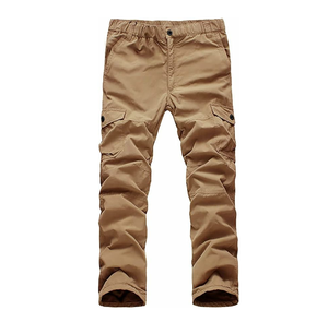 Pantalons cargo décontractés pour hommes personnalisés, 100% coton, velours côtelé, non tissé, respirant, écologiques - Product Image 4