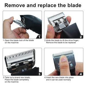 Juego de 5 Cuchillas de Cerámica de Repuesto Desmontables Profesionales, Compatibles con Recortadoras y Cortadoras de Cabello - Product Image 3