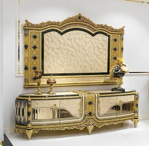 ตู้วางทีวีไม้สักคลาสสิกแบบแข็งแรง สำหรับบ้านสไตล์อังกฤษ เฟอร์นิเจอร์ห้องนั่งเล่นแบบดั้งเดิม พับเก็บได้ สำหรับบ้านหรู วิลล่า อพาร์ทเมนต์ - Product Image 2