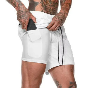 Vente en gros de shorts personnalisés vêtements de sport à séchage rapide pour la gym shorts de survêtement élastiques pantalons courts d'entraînement avec poche - Product Image 1
