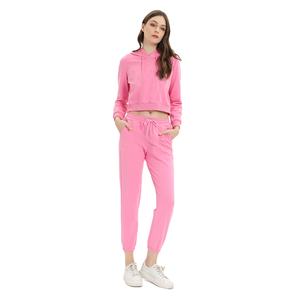 Nuevo Diseño de Ropa Deportiva para Mujer, Sudadera con Capucha y Pantalones Deportivos, Conjunto Deportivo Informal para Invierno, Transpirable, con Logotipo Personalizado - Product Image 2