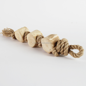 Jouet pour chien en bois de café en gros avec 3 nœuds, fabriqué au Vietnam, corde durable pour mâcher, l'entraînement et les soins dentaires - Product Image 3