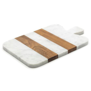 Banswara เขียงไม้อะคาเซียหินอ่อนสีขาวใช้กับเขียงหั่นชีส - Product Image 2