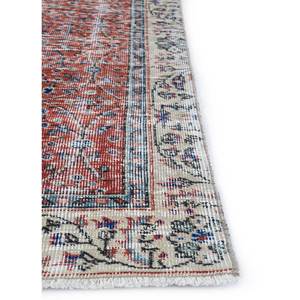 Alfombra de Lana Anudada a Mano Vintage Pae-2098 de Gran Tamaño, Roja y Naranja con Diseño Floral, para Sala de Estar, Pasillo, Habitación de Adolescentes - Product Image 4