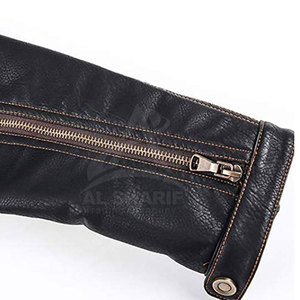 2025 nouveau Style léger blanc coupe-vent hommes vestes en cuir vêtements personnalisé mode populaire hommes veste en cuir - Product Image 5