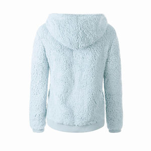 Customized Long Sleeve Sherpa Pullover Hoodies Fleece Sweatshirt Casual Slim Fit Hoodies With Custom Size And Design - Product Image 2