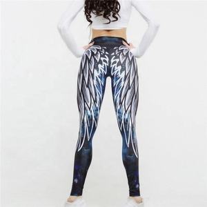 Leggings de yoga imprimés personnalisés de qualité supérieure vêtements de sport à taille élastique pantalons d'entraînement de fitness respirants pour femmes - Product Image 4