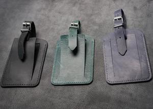 Étiquette à bagages en cuir véritable faite à la main, avec carte personnalisée, style traditionnel à rabat, cadeau de voyage pour la Saint-Valentin pour LLT-0091C - Product Image 5