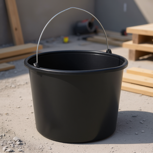 20L Black Polyethylene Construction <b>Bucket</b> with Spout - Product Image 3