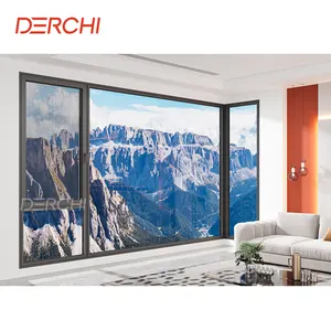 DERCHI Aluminum Casement Window N103B System Broken Bridge Inward Opening Window