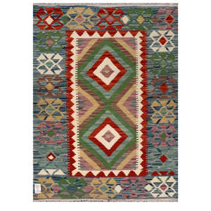 Alfombra Kilim de Maimana, Afganistán, 122 x 89 cm, Alfombras y Conjuntos Tradicionales Afganos - Product Image 1