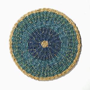 Accessoire de décoration de table, assiette de présentation en herbe de mer jaune, set de table, bonne qualité, set de table en herbe de mer naturelle - Product Image 2