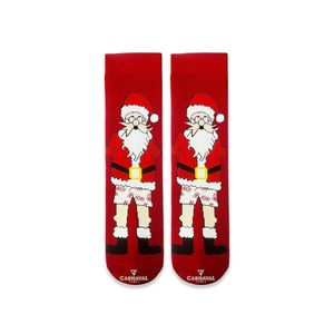 Chaussettes de serviette rouges à motifs de père Noël Fournitures de vacances de Noël festives - Product Image 1