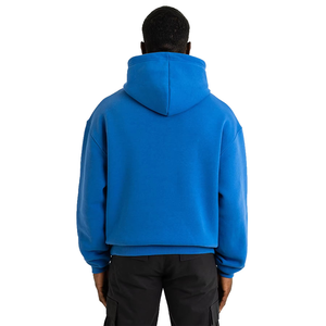 Sweat à capuche 100% coton pour hommes de haute qualité saison d'hiver matériau polaire avec logo avant à capuche technique brodé - Product Image 4