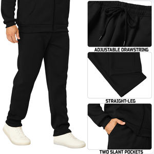 Ensemble de survêtement de course pour homme de haute qualité, logo personnalisé, jogging léger, sweat à col montant et pantalon de survêtement - Product Image 6