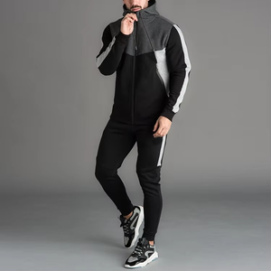 Survêtement à fermeture éclair intégrale pour hommes, jogging, survêtement de fitness en polaire technique, survêtement vierge personnalisé, fabricant, vente en gros - Product Image 1