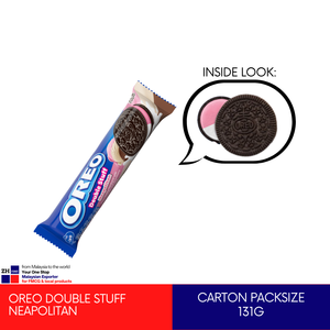 Oreo สองอย่างอย่างแซนด์วิชคุกกี้ช็อคโกแลต131กรัมบิสกิตสตรอเบอร์รี่วานิลลามอลมอนเดเลซมาเลเซียราคาถูก - Product Image 2