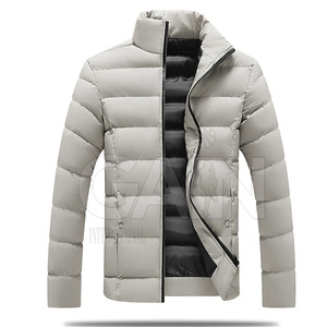 Veste à capuche matelassée d'hiver personnalisée, fermeture éclair sur le devant, logo, veste pour homme, respirante, écologique, pour vente en ligne - Product Image 1