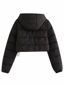 Women's Casual Cotton Bomber <b>Jacket</b> Stand Waterproof Windproof <b>Long</b> Sleeve Zipper Closure Padded Bubble Design Polyester/Nylon - Product Image 2
