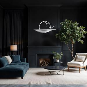 Arte de la pared Decoración de Metal moderno elegante escultura de hierro hecha a mano colgante de pared decorativo único para sala de estar dormitorio Oficina - Product Image 6