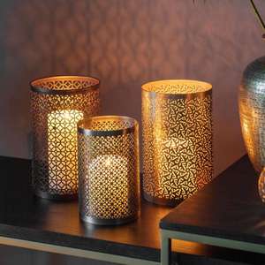 Porte-bougies votives en fer haut de gamme, style classique, fabrication artisanale, design complexe, pour la décoration intérieure – Meilleures ventes - Product Image 6