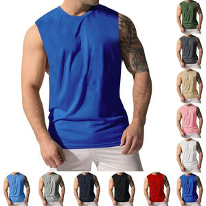 Camiseta sin mangas de algodón de secado rápido y transpirable para hombre, camiseta sin mangas informal de talla grande, suministro OEM con servicio personalizado - Product Image 6