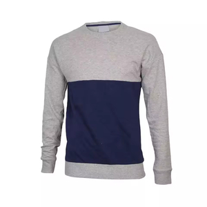 Sweat-shirt à col rond en gros, manches longues, décontracté, chaud, en polaire, sweat-shirts et sweats à capuche pour homme, basiques, coton mélangé - Product Image 2