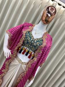 NEW Design& Pattern Punjabi Cultural Style Faux Fur Mono Net Salwar Kameez Digital Printed <b>Shrug</b> Style Traditional Party Quick - Product Image 4