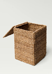Factory Custom Handwoven <b>Seagrass</b> Storage <b>Basket</b> <b>With</b> <b>Lid</b> Organiser Storage Box Suitable For Living Rooms <b>Basket</b> Made In Vietnam - Product Image 4