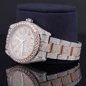 Reloj de Lujo con Diamantes Cultivados en Laboratorio HPHT, Adornado con Diamantes, Analógico, Totalmente Automático para Hombre, con Movimiento Suizo - Product Image 2