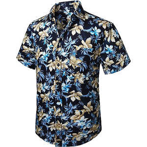 Custom Logo Printed Cotton Hawaiian <b>Shirt</b> New Arrival Breathable Short Sleeve <b>For</b> <b>Men</b> Casual <b>Shirts</b> <b>Men's</b> <b>Shirts</b> - Product Image 4