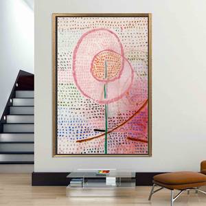 Toile imprimée Paul Klee 'Blossoming' : Décoration abstraite rose, TOILE ENCARTÉCHÉE DORÉE - Product Image 1