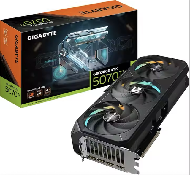 RTX 5070ti Workstation Video Card for Desktop/Laptop 16GB GPU with New DP Output Interface and Fan Cooler