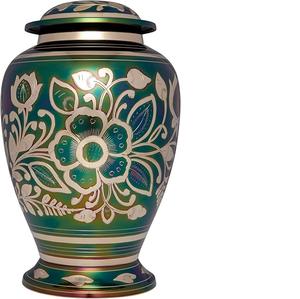 Nouvelle arrivée en métal émaillé artisanat en métal, urne funérailles pour adulte hommes femmes cendres de stockage de cendres humaines - Product Image 3