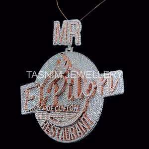 Pendentif personnalisé en argent sterling 925 plaqué or jaune, certifié CNP CHI NITTY GIA, coupe brillante unisexe, 3,5 mm - Product Image 3