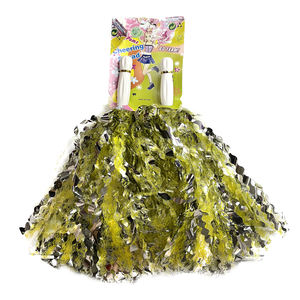 Grosir Murah <span class=keywords><strong>2</strong></span>-Warna Silver Metalik Bergelombang Pom Pemandu Sorak Tim Tari - Product Image 4